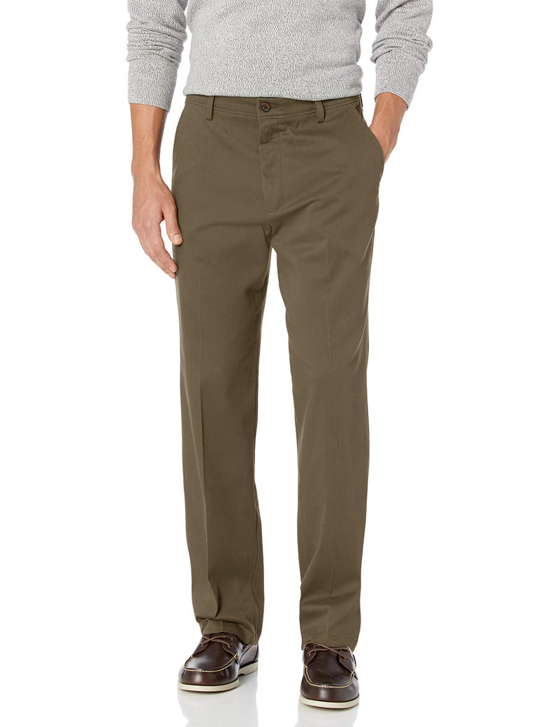 Dockers Men's Classic Fit Easy Khaki Pants (Regular and Big & Tall), Dark Pebble, 36W x 32L - Image 1